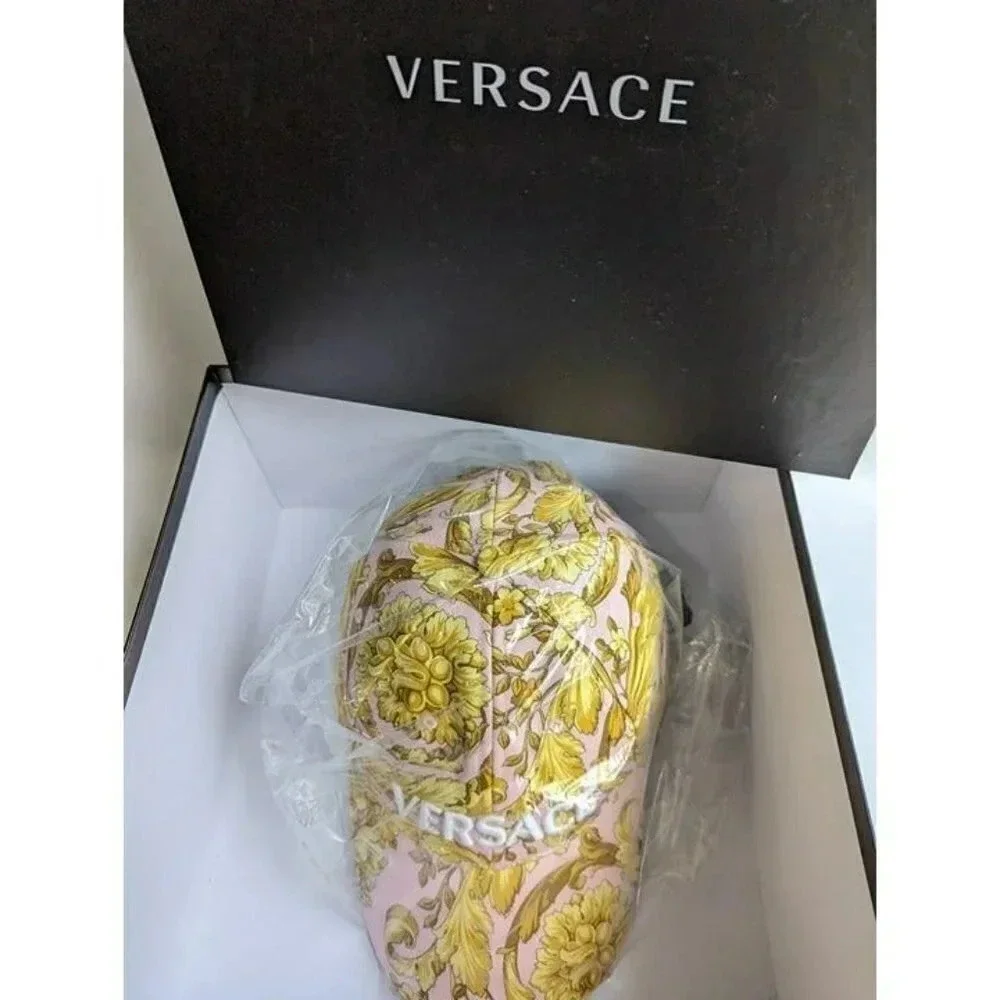 Versace Men's Logo Barocco Baseball Cotton Cap Size 58 (MSRP $525)